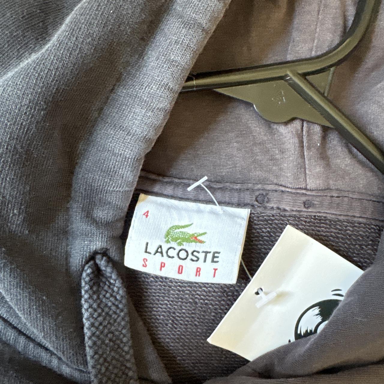 Vintage Lacoste Embroidered Navy Hoodie Sweatshirt - S