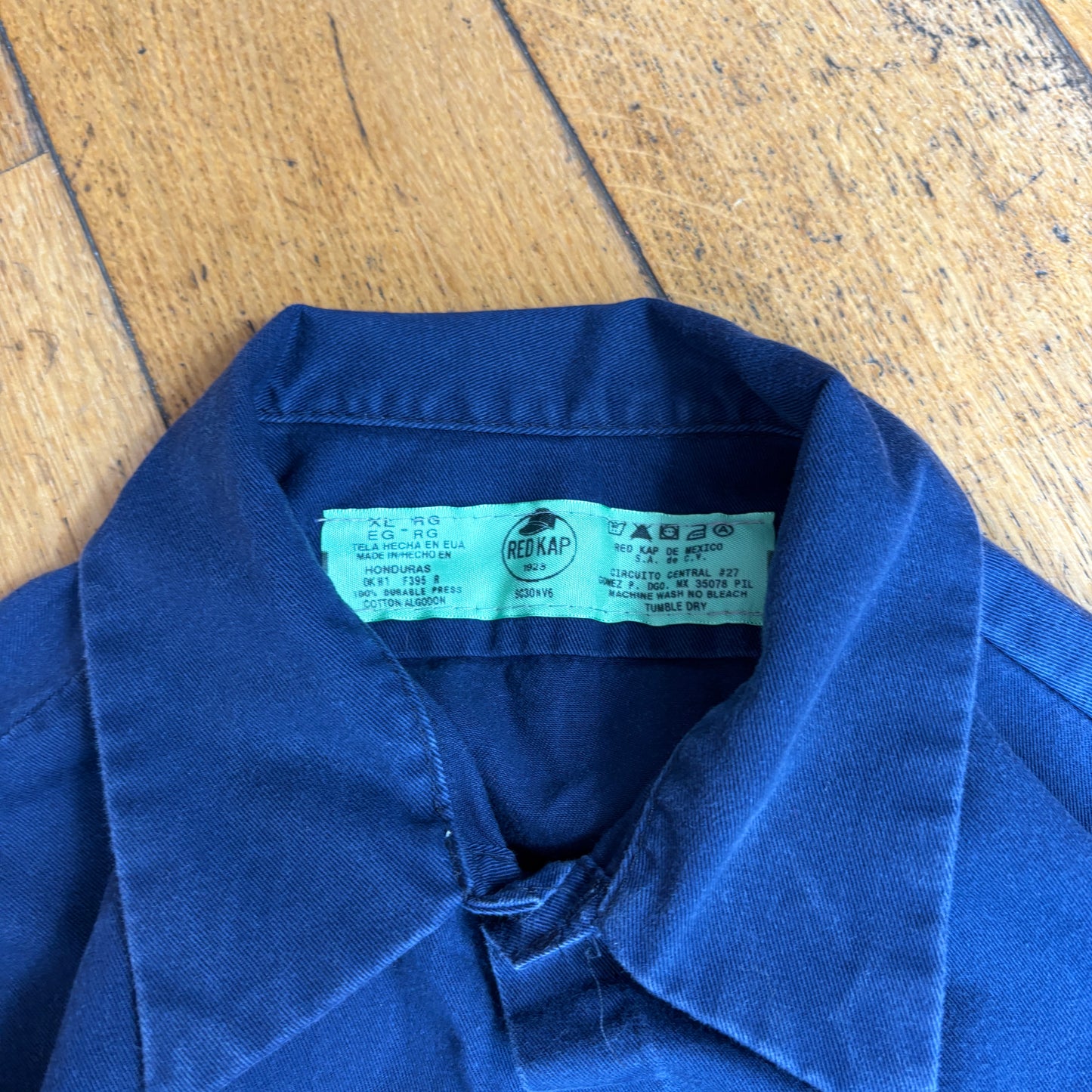 Vintage Red Kap French Chore Workwear Jacket Blue Overcoat - XL