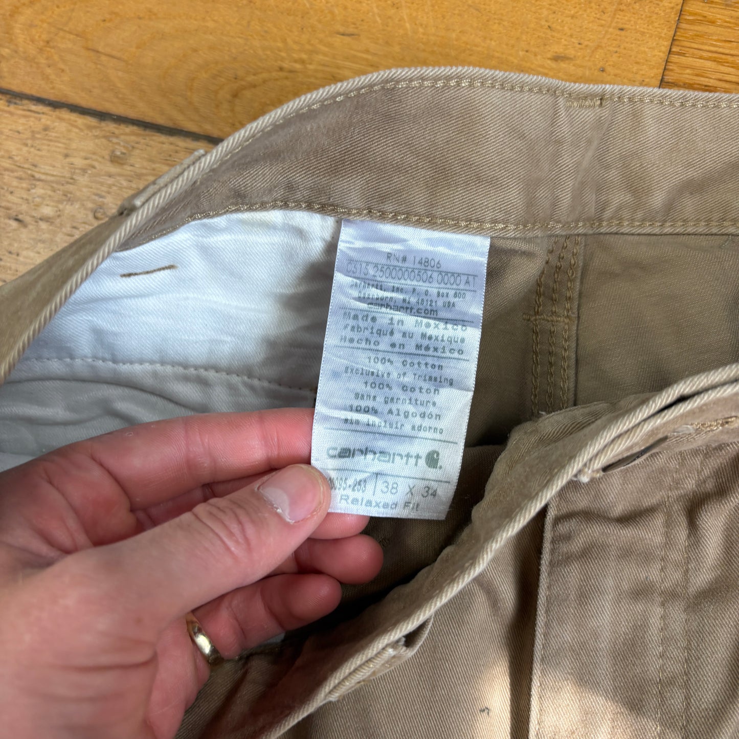 Vintage Carhartt Light Brown Workwear Baggy Carpenter Shorts - 38