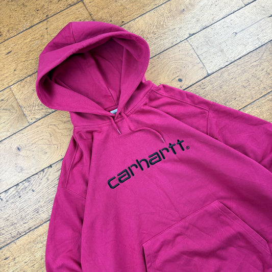 Vintage Carhartt Pink Hoodie Sweatshirt - M