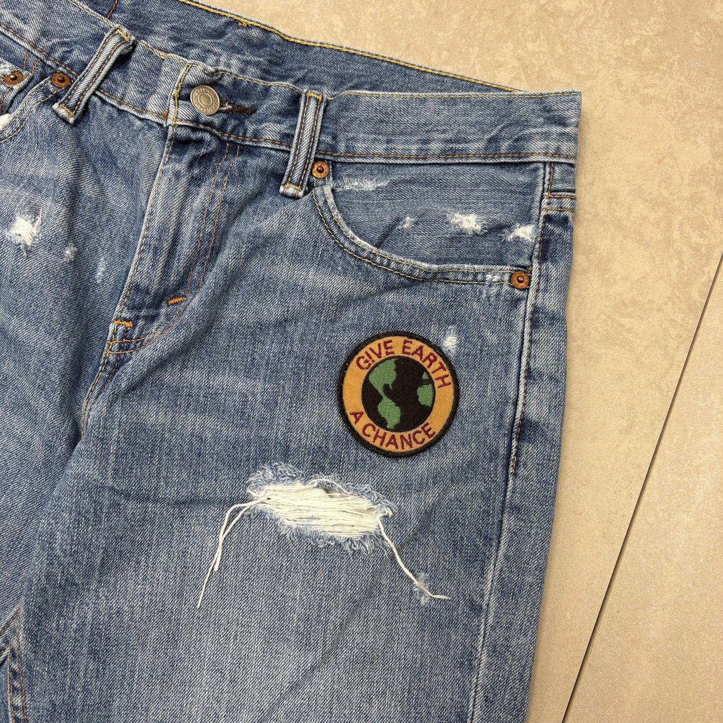 Vintage Levis 511 Blue Denim Shorts - 31