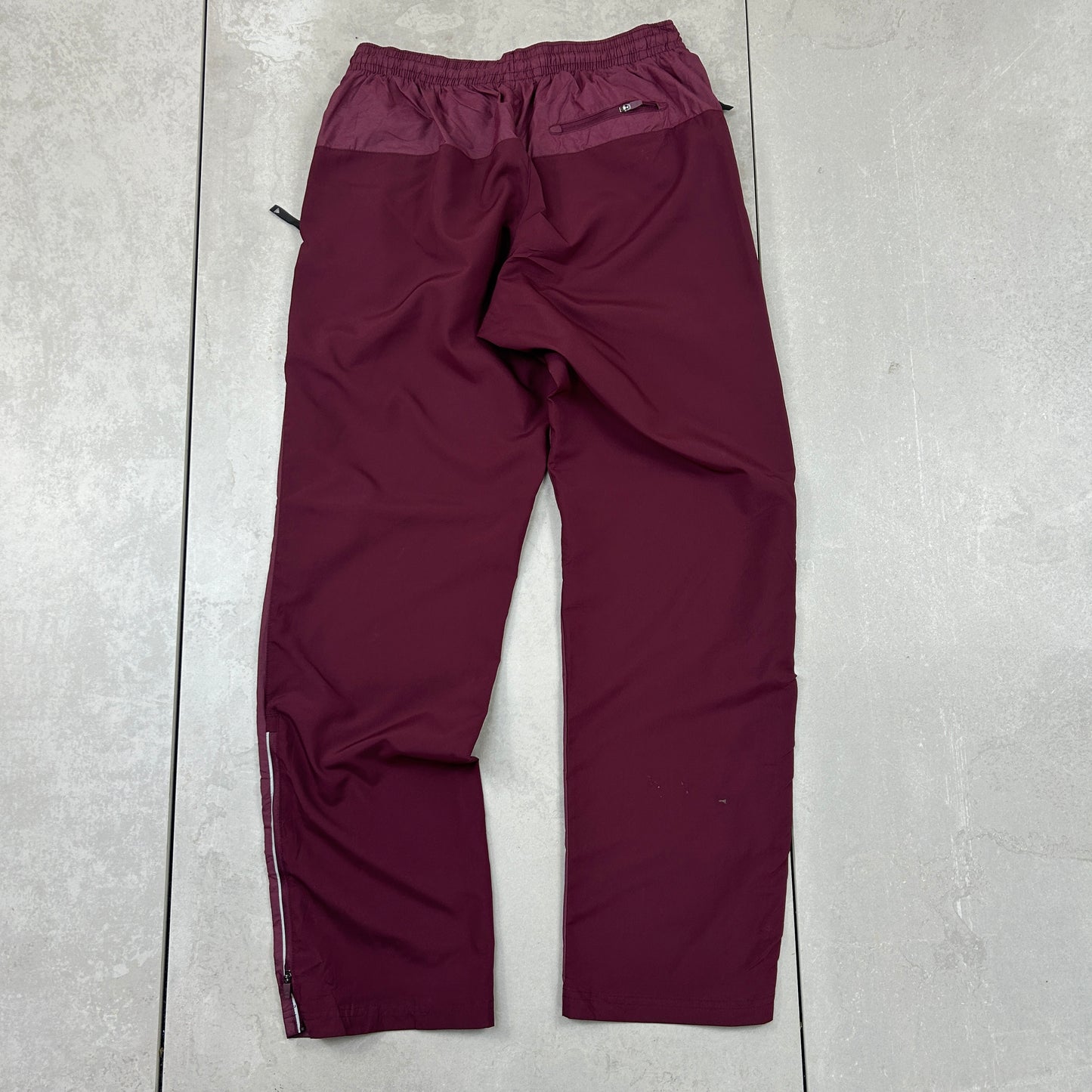 Vintage Adidas Burgundy Baggy Tracksuit Sweatpants Track Pants Bottoms - S