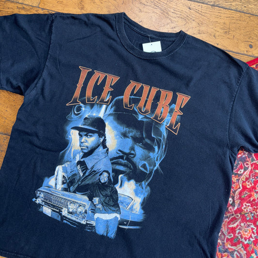 Vintage Ice Cube Black Y2K Rap Graphic T-Shirt - XL