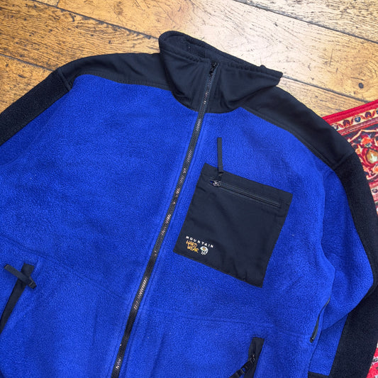Vintage Mountain Hardwear Blue Black Gorpcore Hiking Fleece Jumper Jacket - XL