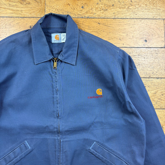Vintage Carhartt Lightweight Detroit Blue Workwear Jacket - XXL