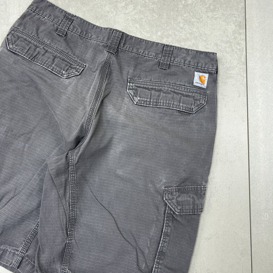 Vintage Carhartt Workwear Baggy Carpenter Grey Shorts - 36