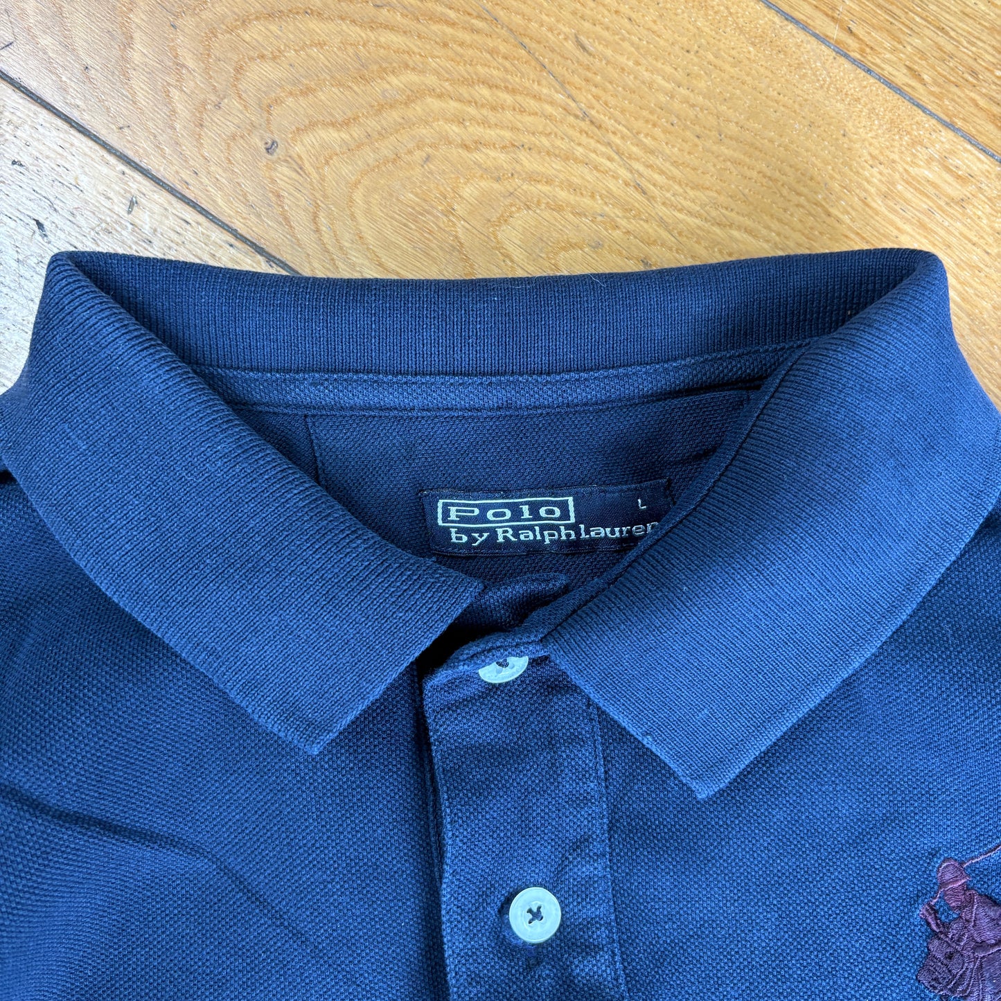 Vintage Navy Ralph Lauren Navy Big Pony Polo Shirt - S