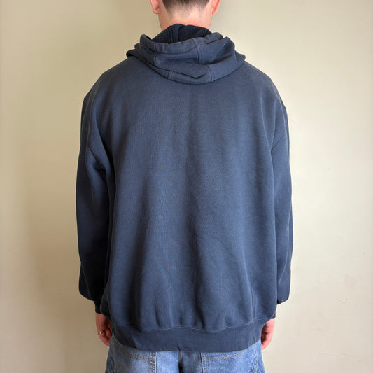 Vintage Carhartt Navy Hoodie Sweatshirt - XL