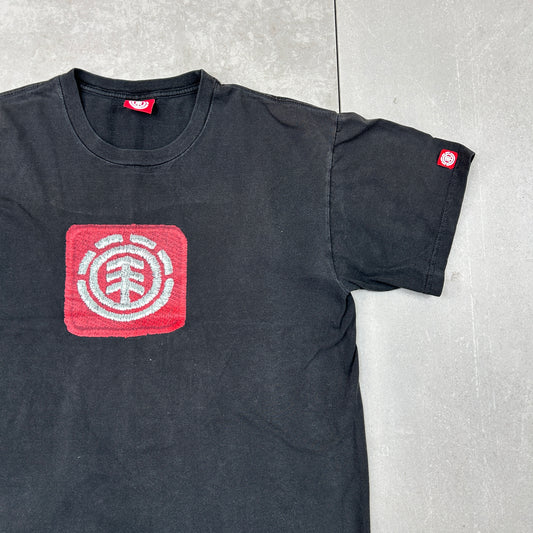 Vintage 90s Element Skate Single Stitch Graphic Black T-Shirt - M