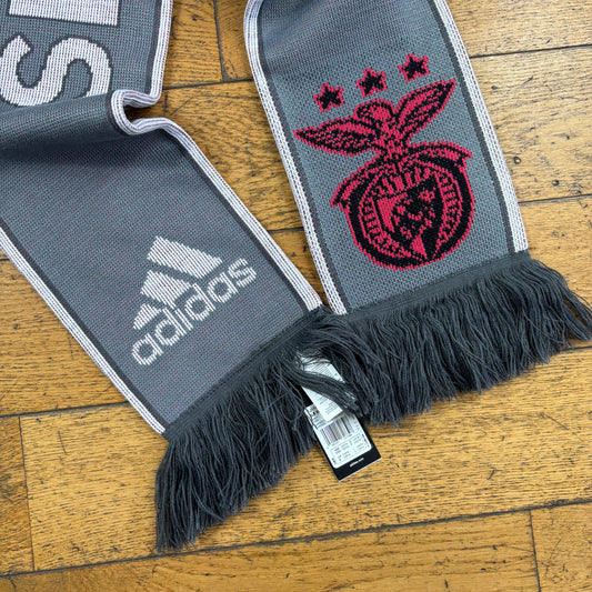 Vintage Benfica Footballl Grey Adidas Scarf