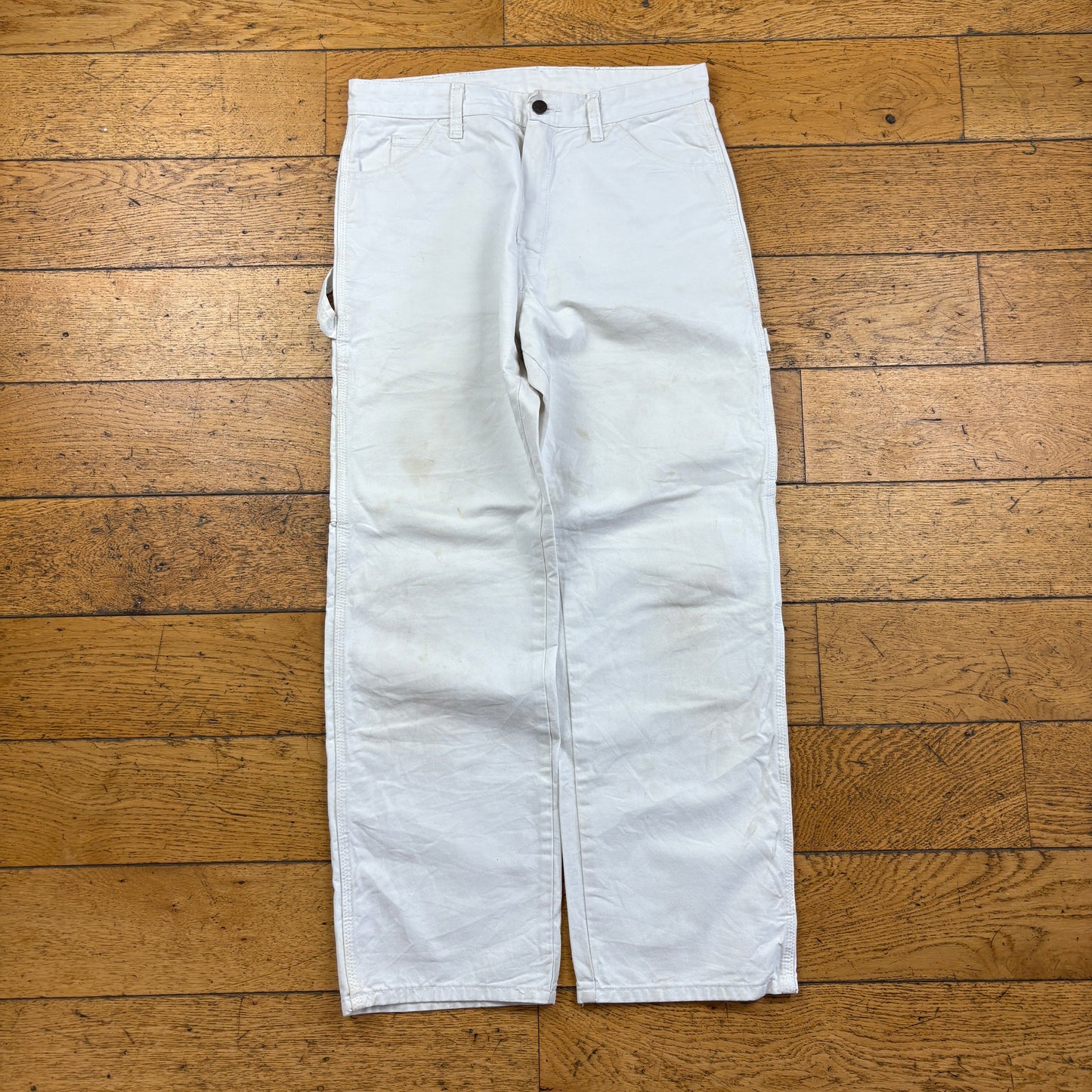 Vintage Dickies White Workwear Carpenter Baggy Trousers - 30