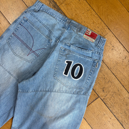 Vintage Beyond Hip Hop Blue Baggy Shorts Jorts - 34