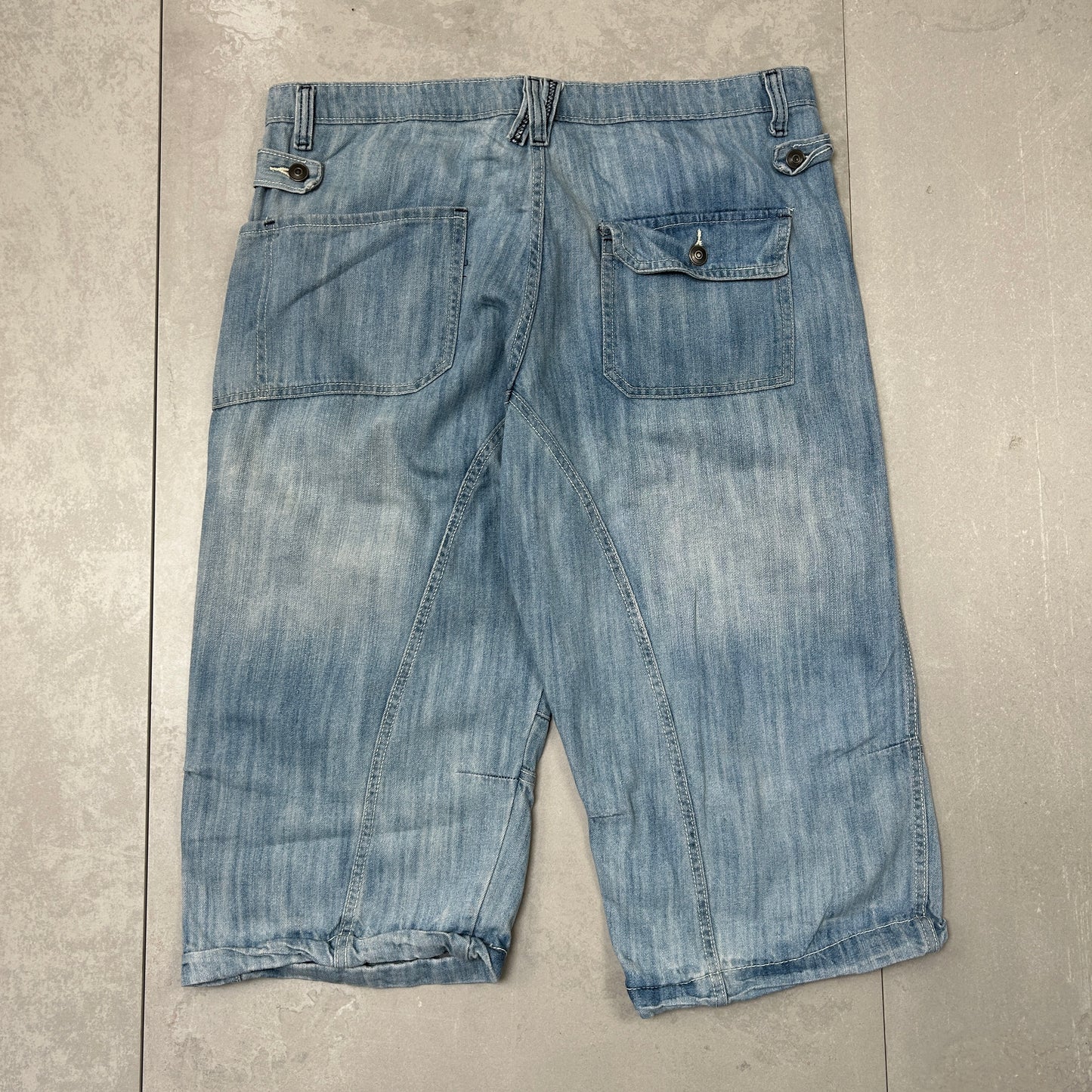 Vintage Hip Hop Baggy Shorts Blue Jorts - 38