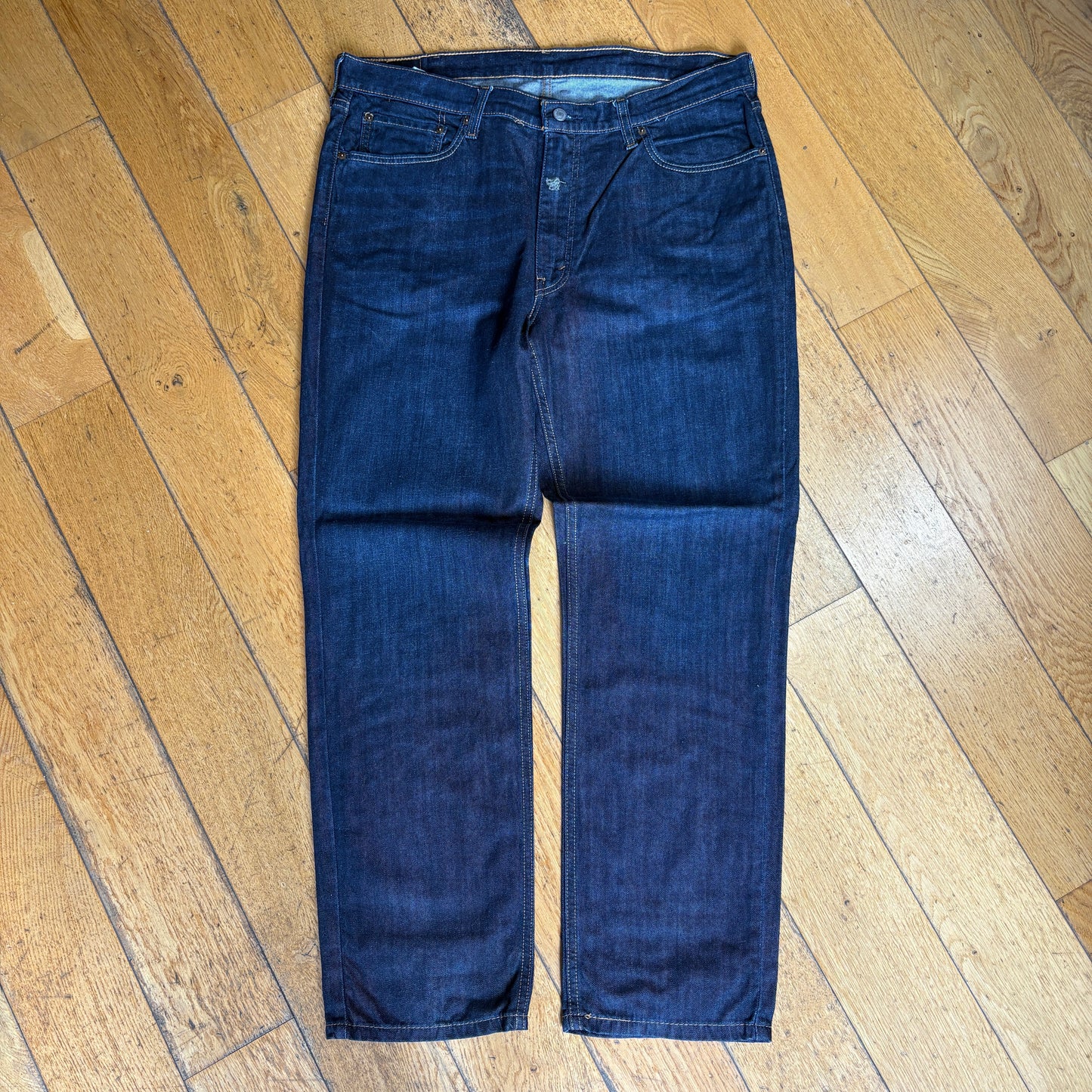 Vintage Levis 541 Baggy Straight Dark Blue Denim Jeans - 38