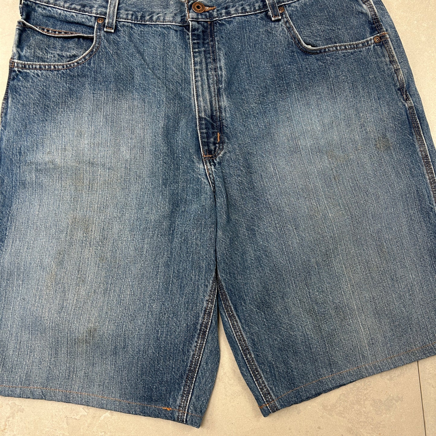 Vintage Carhartt Workwear Baggy Blue Carpenter Shorts - 42