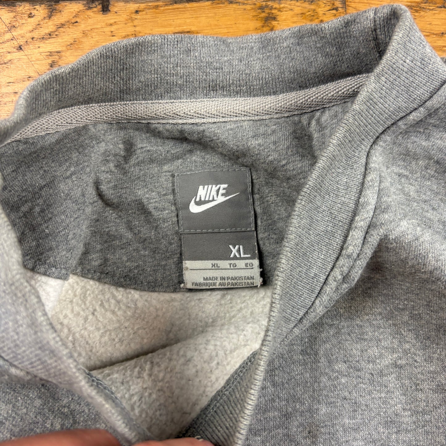 Vintage Nike Grey Swoosh Embroidered Sweatshirt - XL