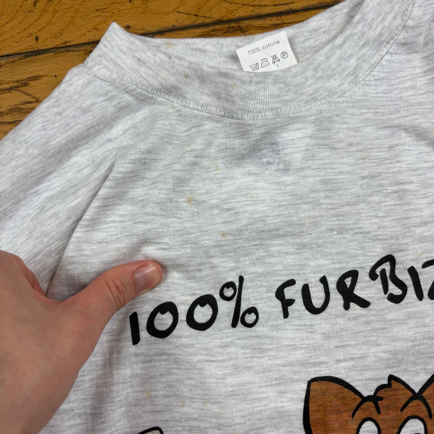 Vintage Beer Grey Funny Single Stitch Graphic T-Shirt - S