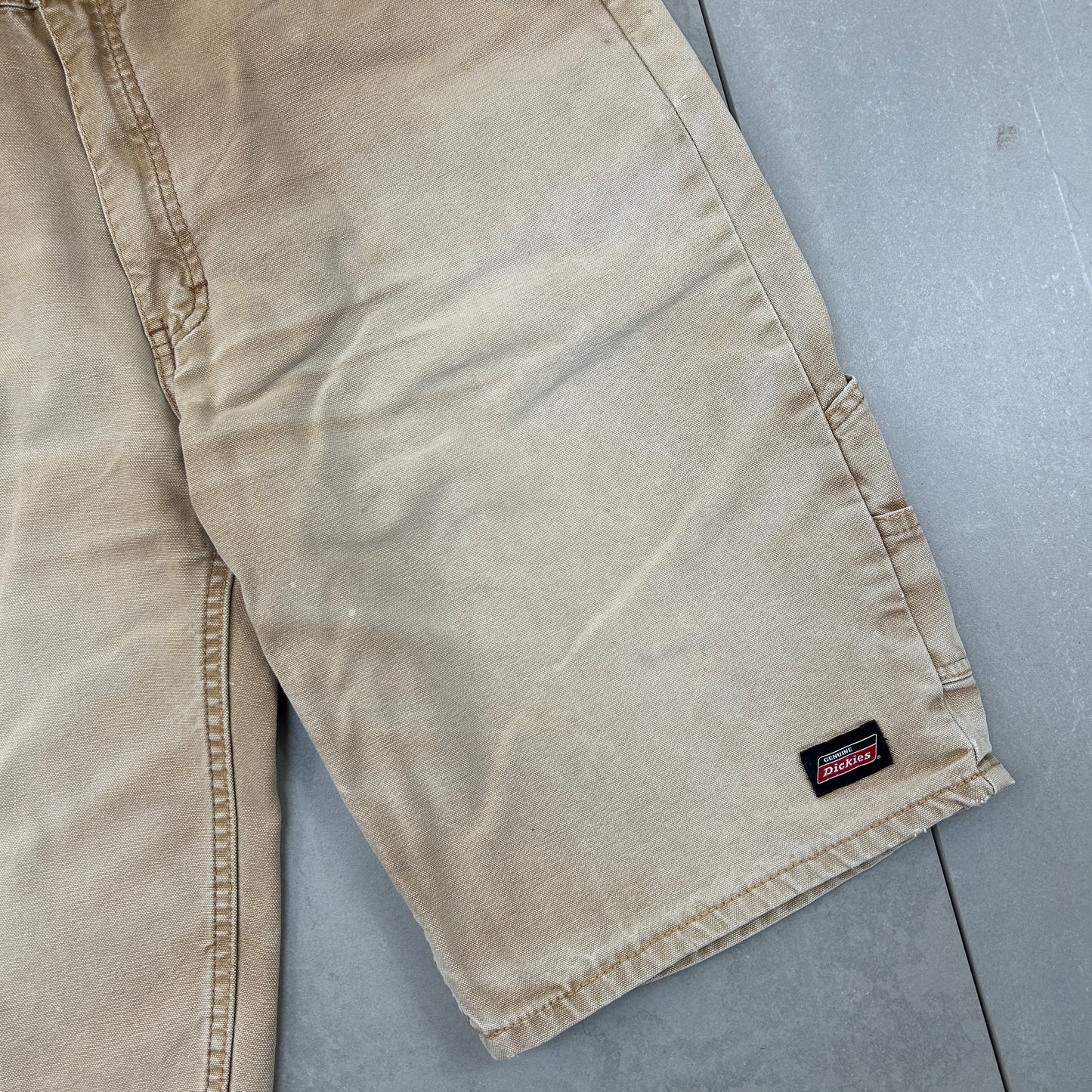 Vintage Dickies Workwear Brown Carpenter Baggy Shorts - 36