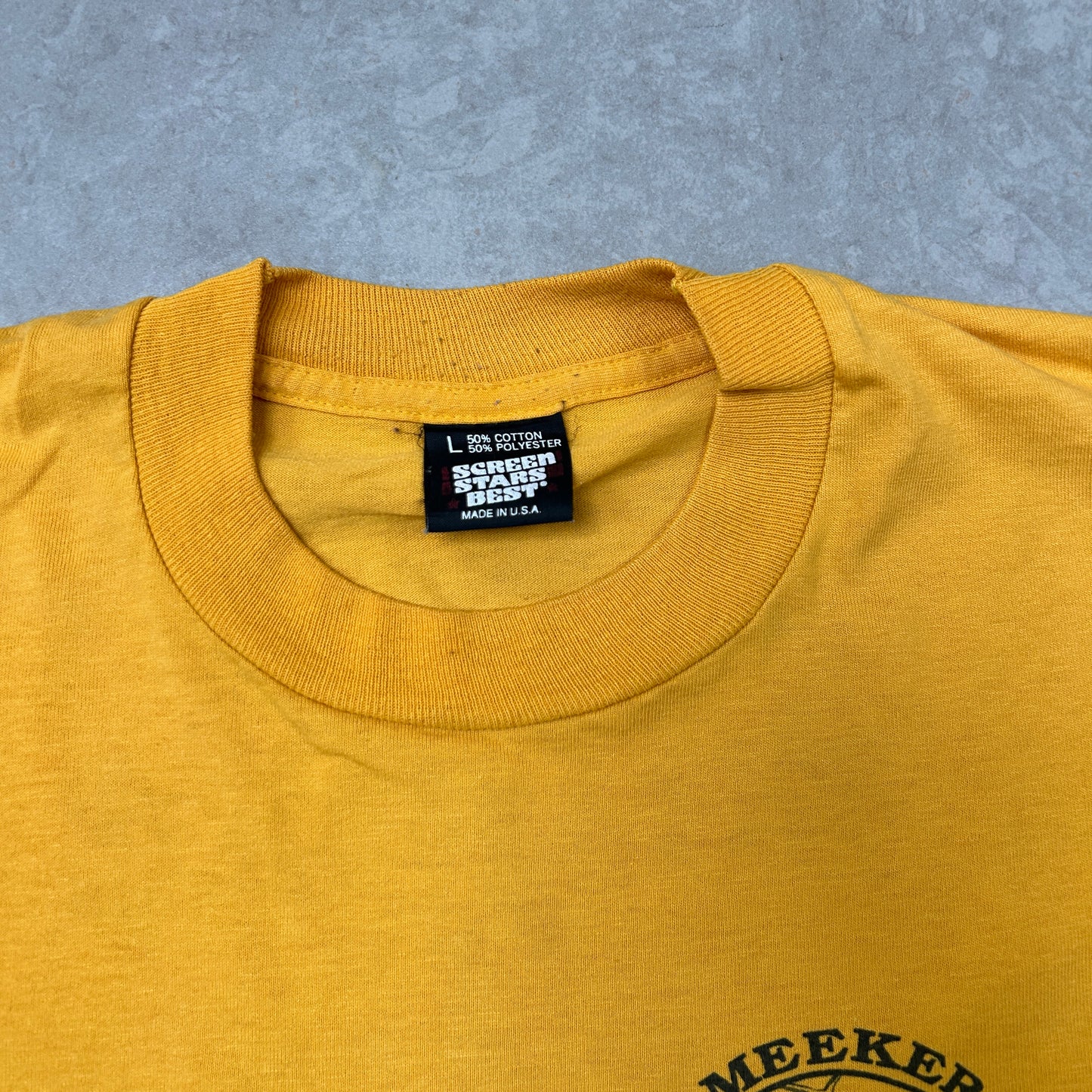 Vintage 90s Single Stitch Volleyball Graphic Yellow T-Shirt - M
