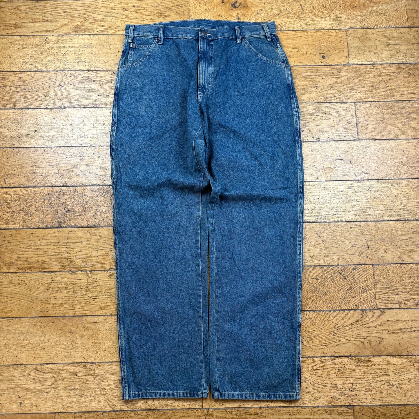 Vintage Dickies Blue Workwear Carpenter Baggy Jeans - 38