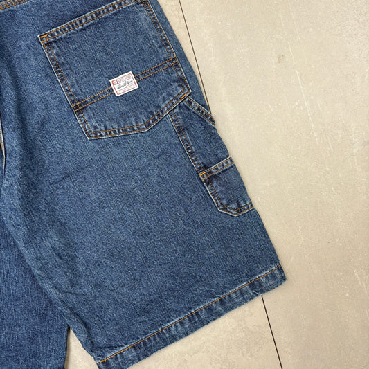 Vintage Levis Carpenter Baggy Blue Denim Shorts - 36