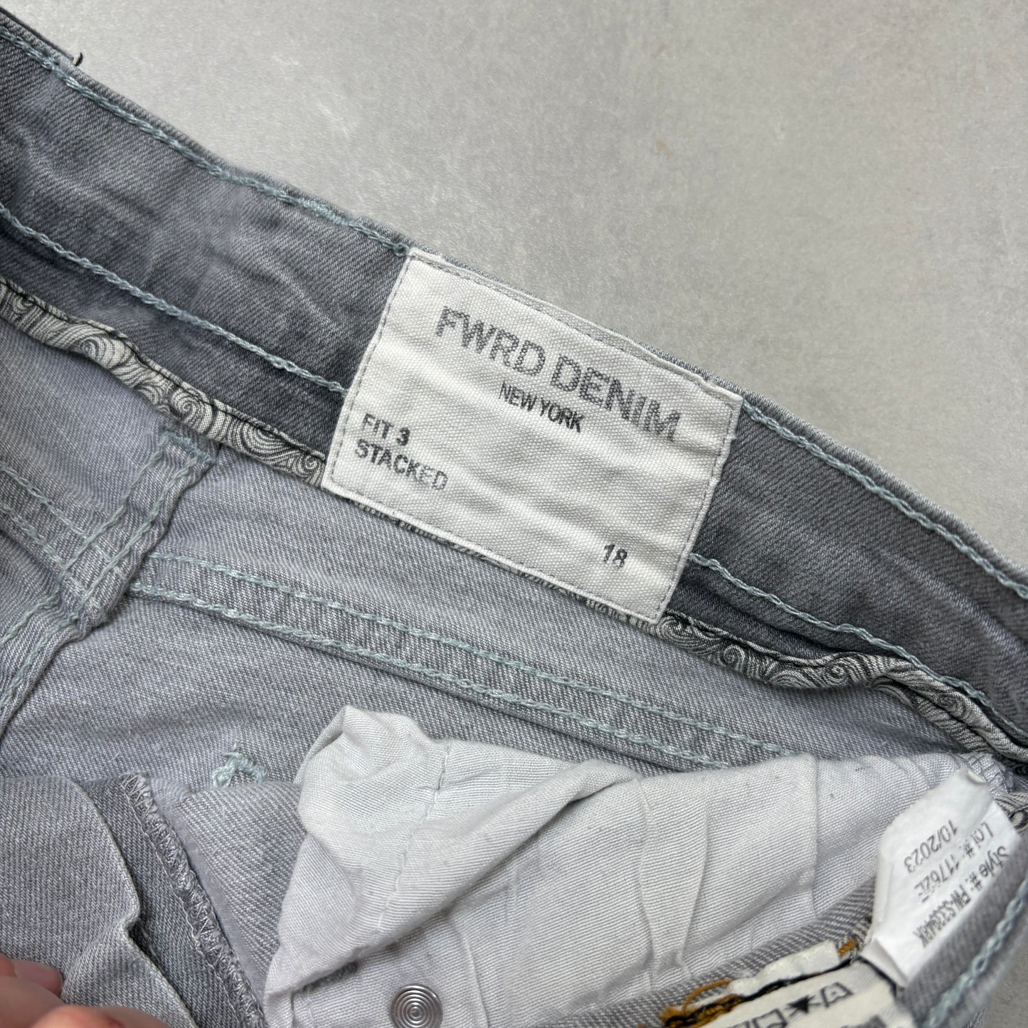 Vintage Embroidered Hip Hop Skinny Flared Bootcut Grey Jeans - 28