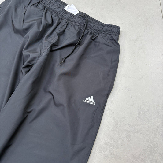Vintage Adidas Black Baggy Tracksuit Sweatpants Track Pants Bottoms - XS