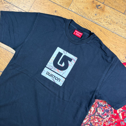 Vintage Burton Black Snowboard Skate Graphic T-Shirt - M
