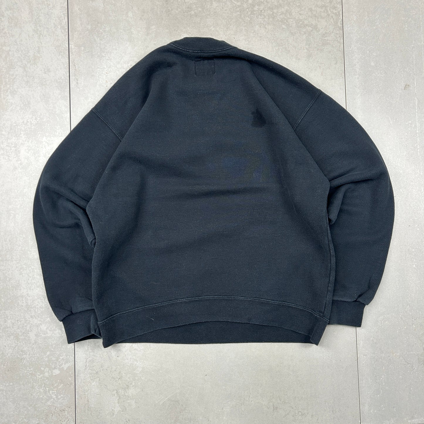 Vintage 90s Nike Swoosh Embroidered Black Sweatshirt - S