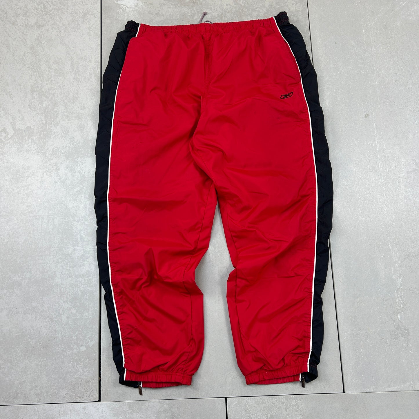 Vintage Reebok Red Baggy Tracksuit Sweatpants Track Pants Bottoms - XL
