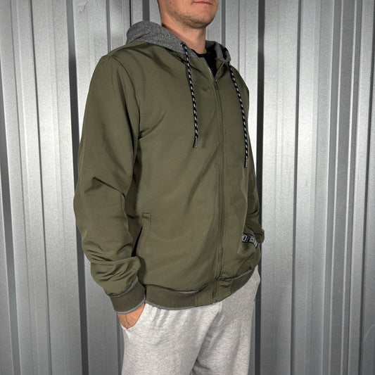 Ecko Unltd Green Y2K Hip Hop Bomber Jacket - L