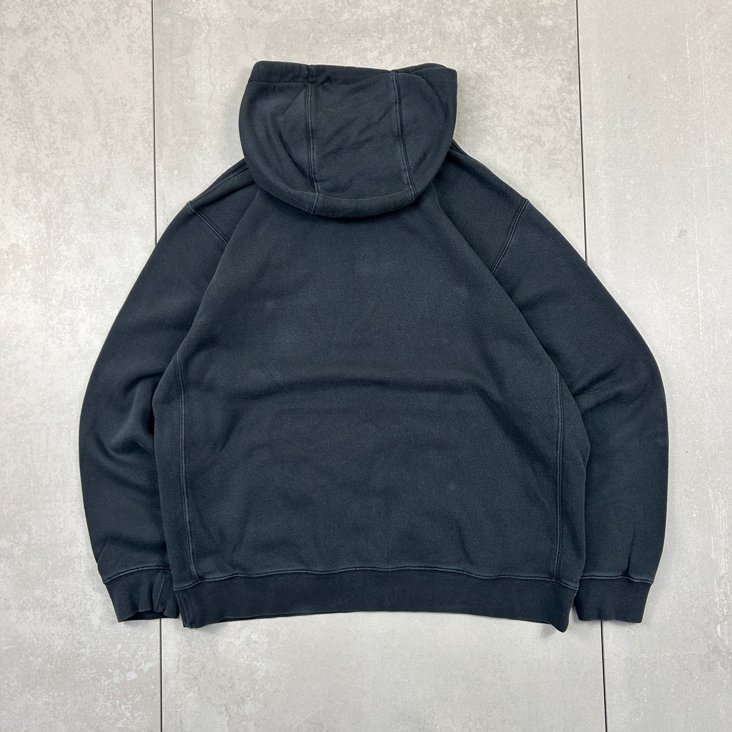 Vintage 00s Nike Swoosh Black Embroidered Hoodie Sweatshirt - L