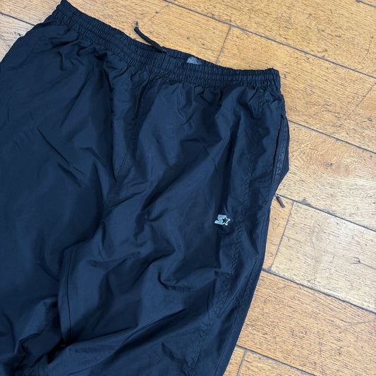 Vintage Starter Black Baggy Tracksuit Sweatpants Track Pants Bottoms - M