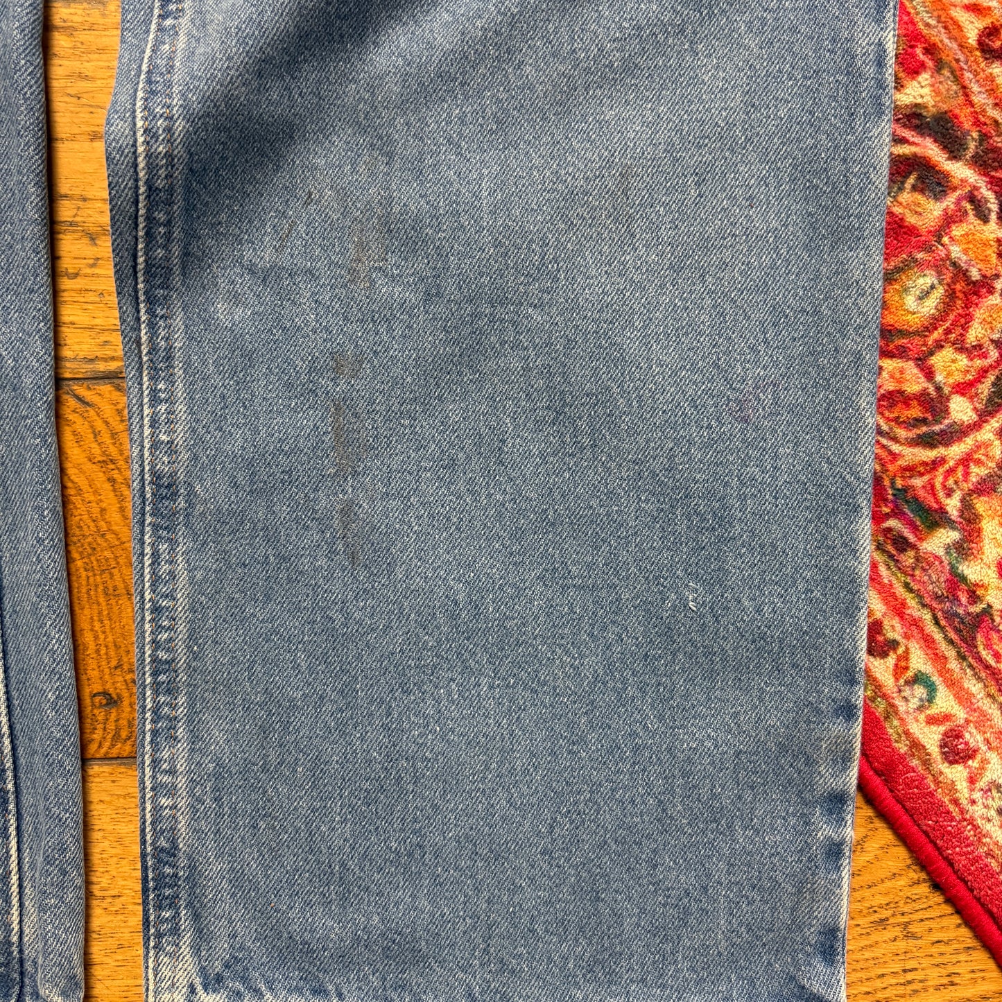 Vintage Carhartt Workwear Carpenter Baggy Blue Jeans - 38R
