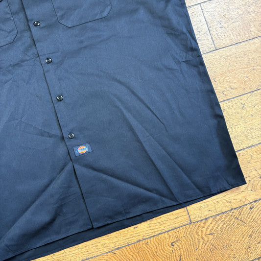 Vintage Dickies Black Workwear Short Sleeve Shirt - 2XL