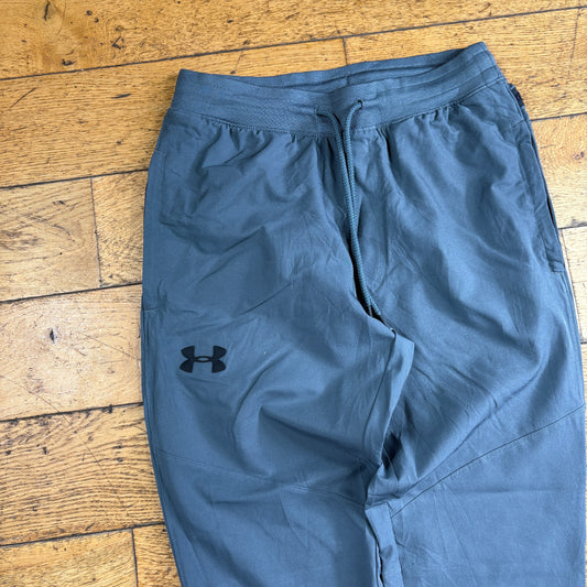 Vintage Under Armour Grey Tracksuit Sweatpants Track Pants Bottoms - M