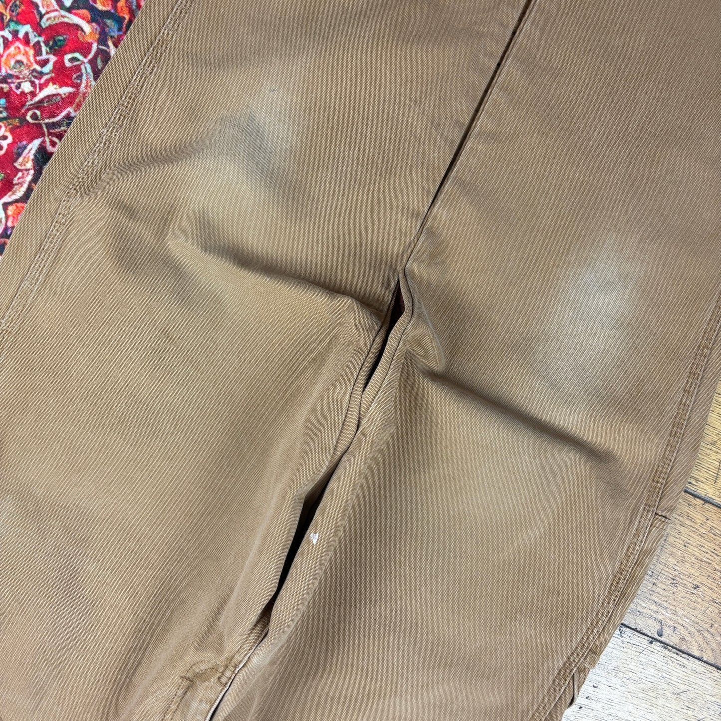 Vintage Dickies Workwear Carpenter Baggy Brown Trousers - 36