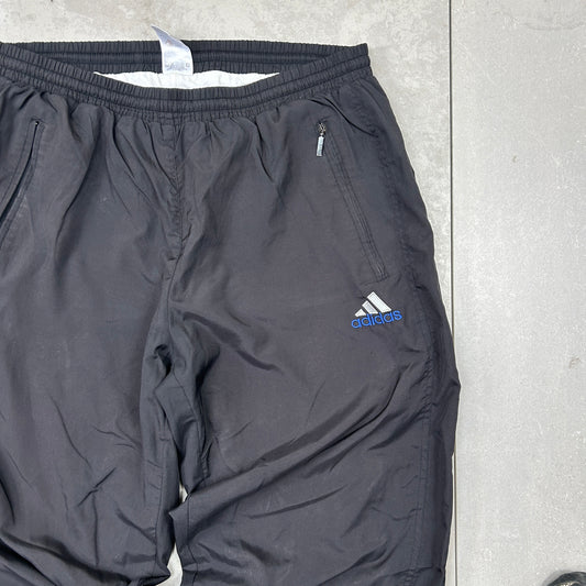 Vintage Adidas Black Baggy Tracksuit Sweatpants Track Pants Bottoms - M