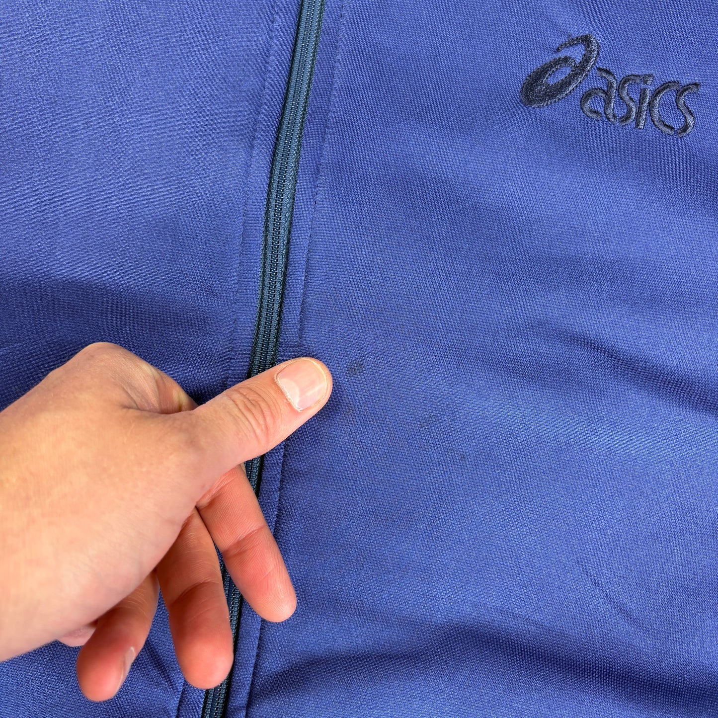 Vintage ASICs Blue Tracksuit Track Shell Windbreaker Jacket and Bottoms - M/L