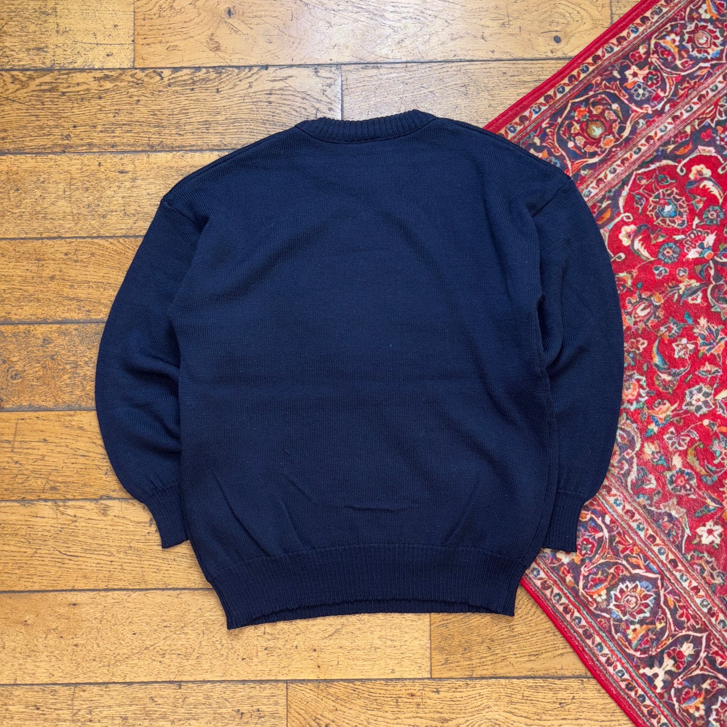 Vintage Navy Australia Wool Chunky Knit Jumper - M