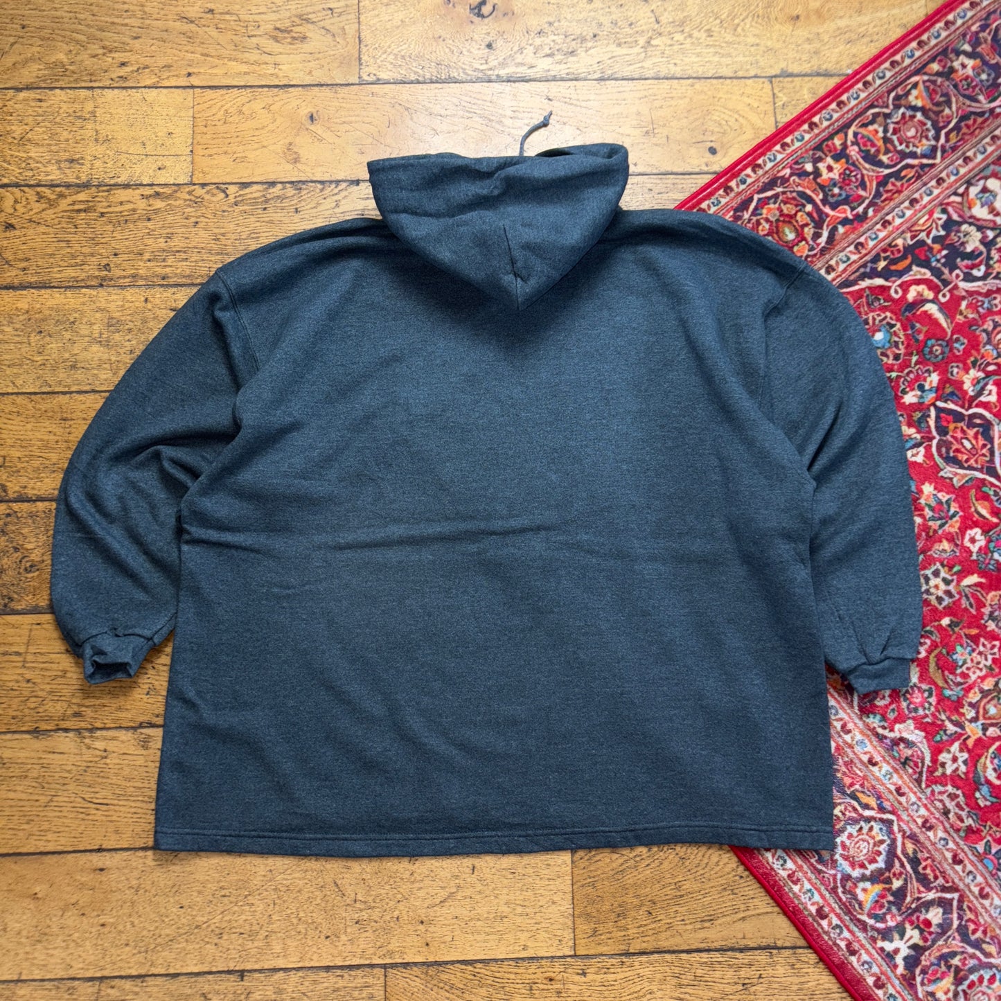 Vintage 90s Nike Swoosh Grey Hoodie Womens Embroidered Sweatshirt - XL