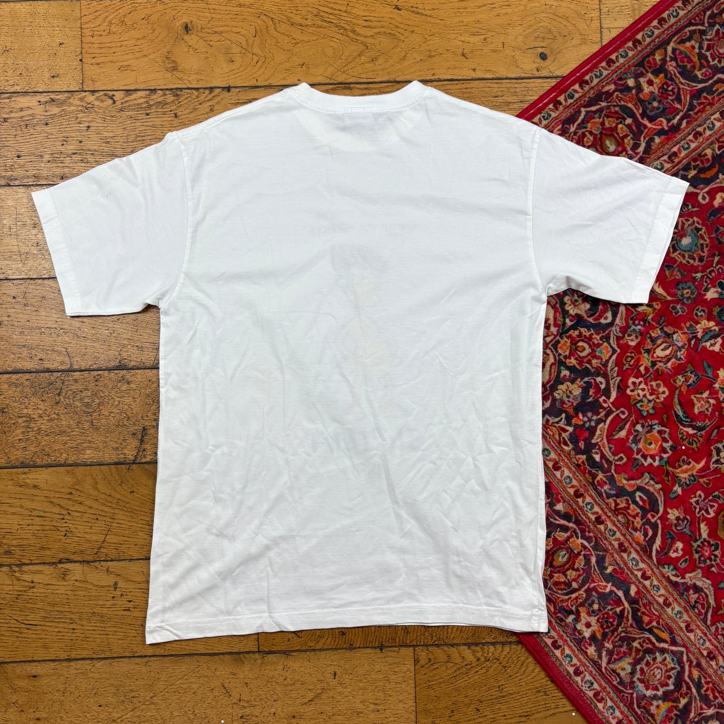 Vintage Funny Rude White Graphic T-Shirt - S