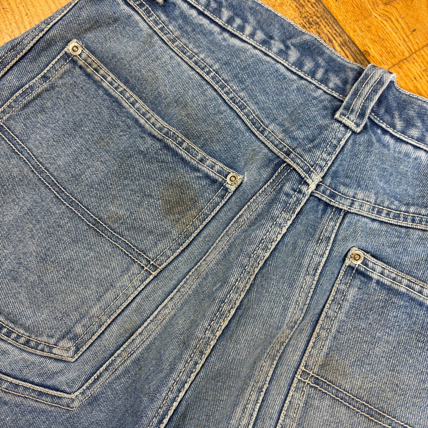 Vintage Break Down Hip Hop Blue Baggy Shorts Jorts - 38