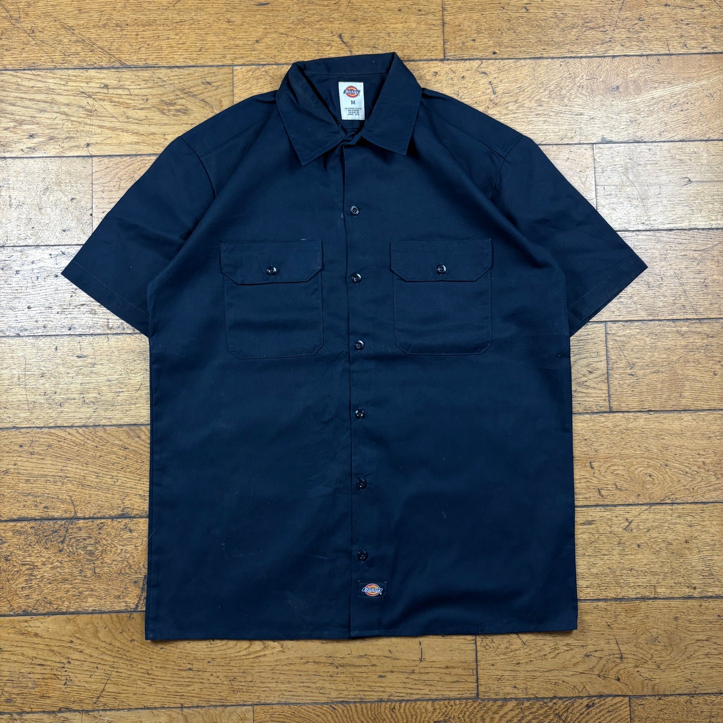 Vintage Dickies Black Workwear Short Sleeve Shirt - M