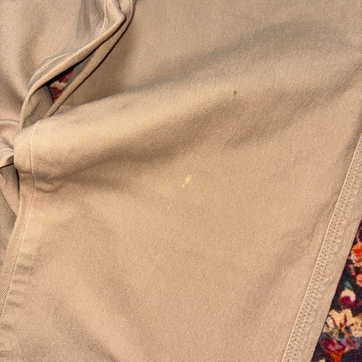 Vintage Levi's Brown Cream Carpenter Workwear Baggy Trousers - 34R