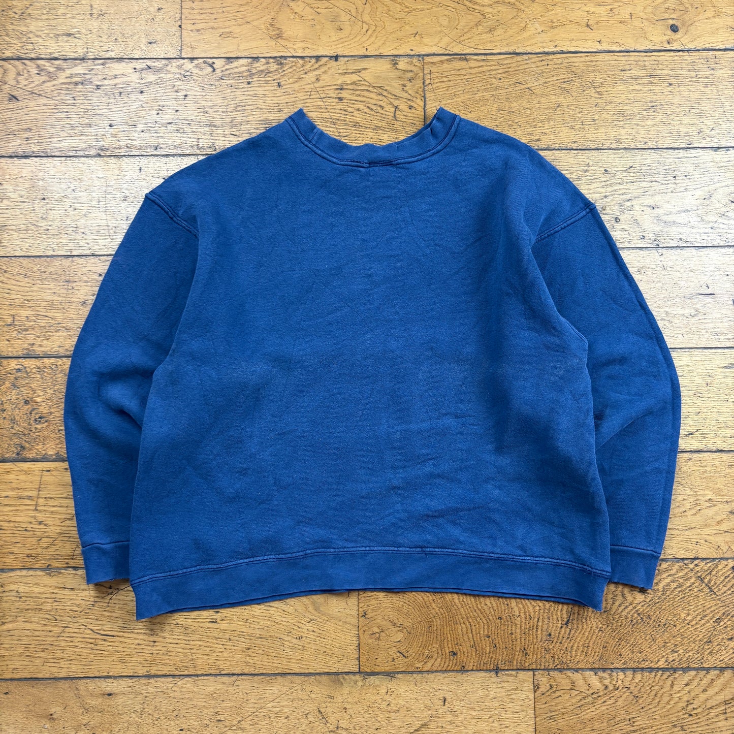 Vintage 90s Nike Womens Boxy Navy Embroidered Sweatshirt - Size 10