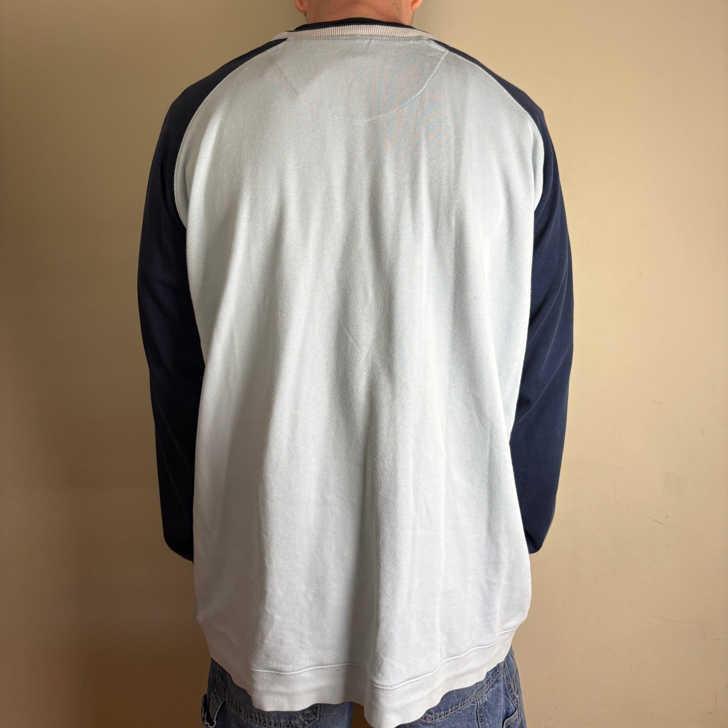 Vintage Nike Y2K Blue Embroidered Sweatshirt - 2XL