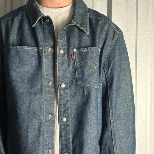 Vintage Levi's Engineered Y2K 00s Rare Blue Navy Denim Jacket - XL
