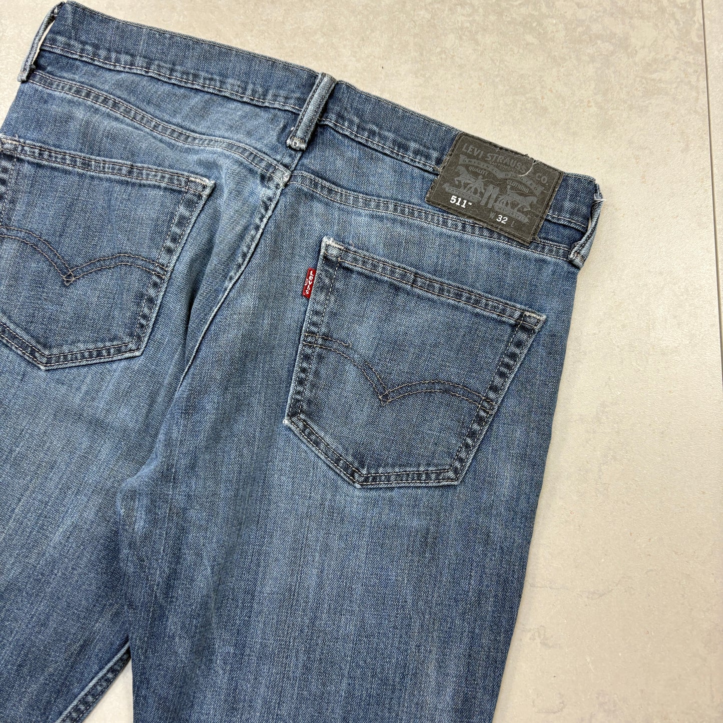 Vintage Levis 511 Blue Slim Denim Shorts - 32