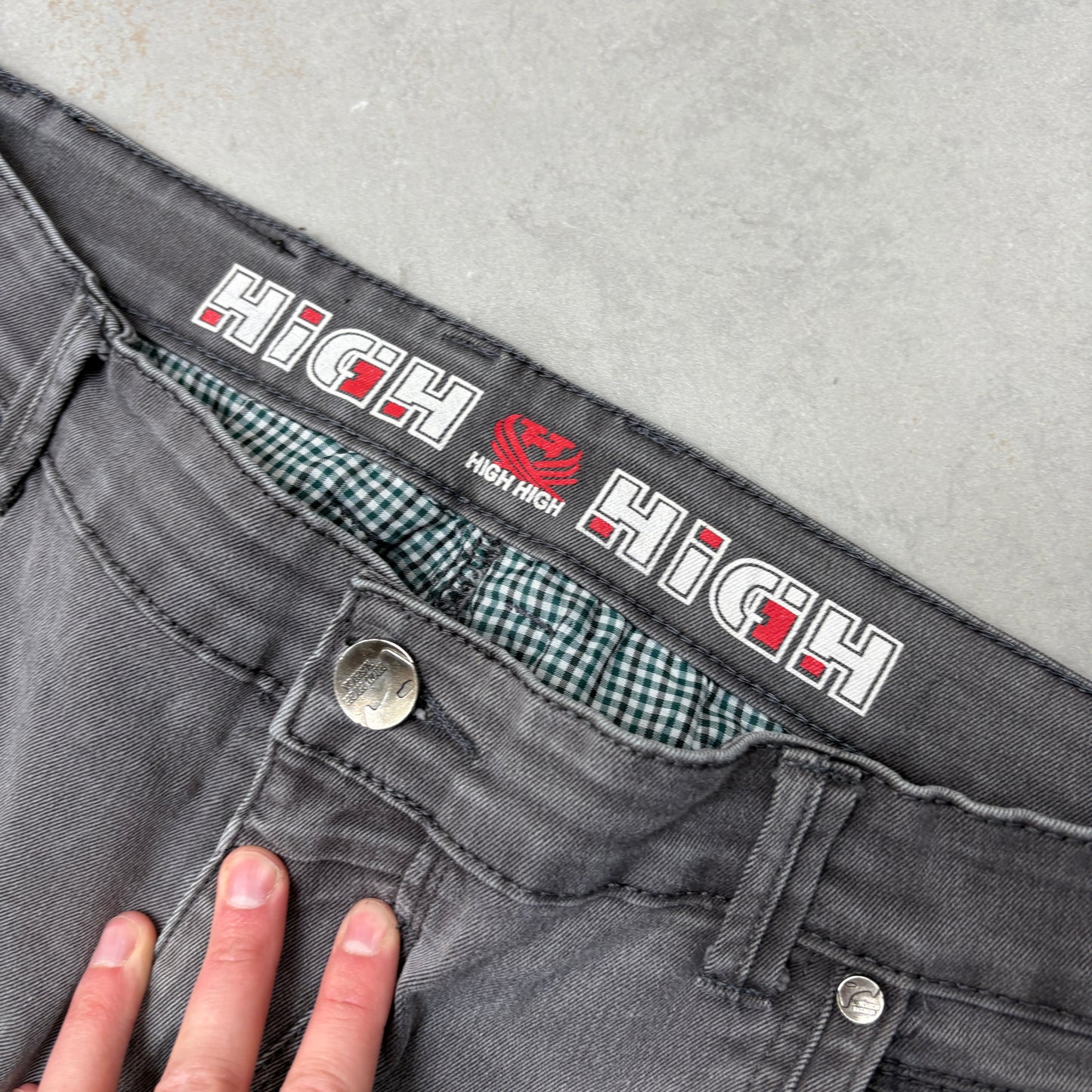 Vintage Embroidered Grey Hip Hop Shorts Jorts - 34